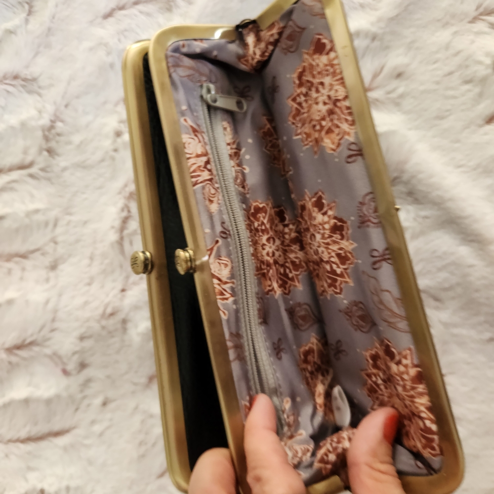 HOBO Black Leather Clutch with Gold Accent - Picture 5 of 5